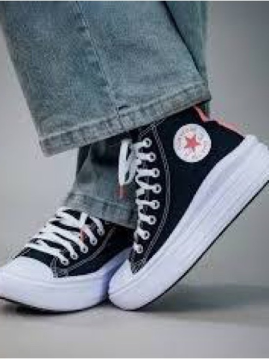Converse Other - Converse High Top Platform Sneakers - Black & White Chuck Taylor kids size 2